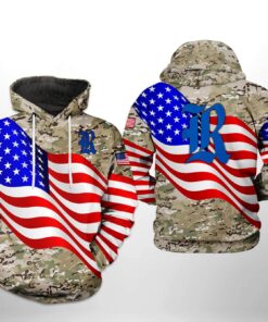 Rice Owls Ncaa Us Flag Camo Veteran 3D All Over Print Hoodie, Zip-Up Hoodie