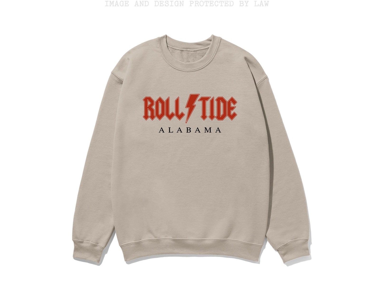 Rolltide Sweatshirt Bama Shirt Alabama Varsity Clothing For Games Crew Crimson College T-Shirt Rock Style Metal Merch Sweater
