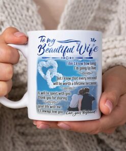 Romantic Gifts For Her Wife From Husband - Birthday Christmas Anniversary Valentine's Day - To My Beautiful Wife I'll Always Love You Couple 11Oz White Ceramic Coffee Tea Mug For Women