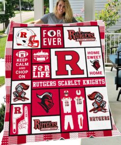 Rutgers Scarlet Knights Sherpa Fleece Blanket Gifts for NCAA Fans