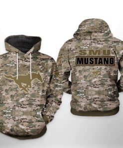 Smu Mustangs Ncaa Camo Veteran 3D All Over Print Hoodie, Zip-Up Hoodie