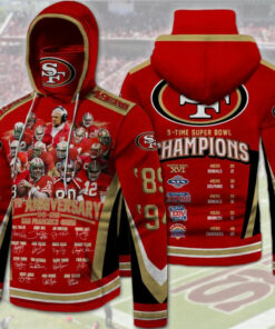 San Fran 49ers Hoodies 5 Times Super Bowl Champions Gifts for Fans