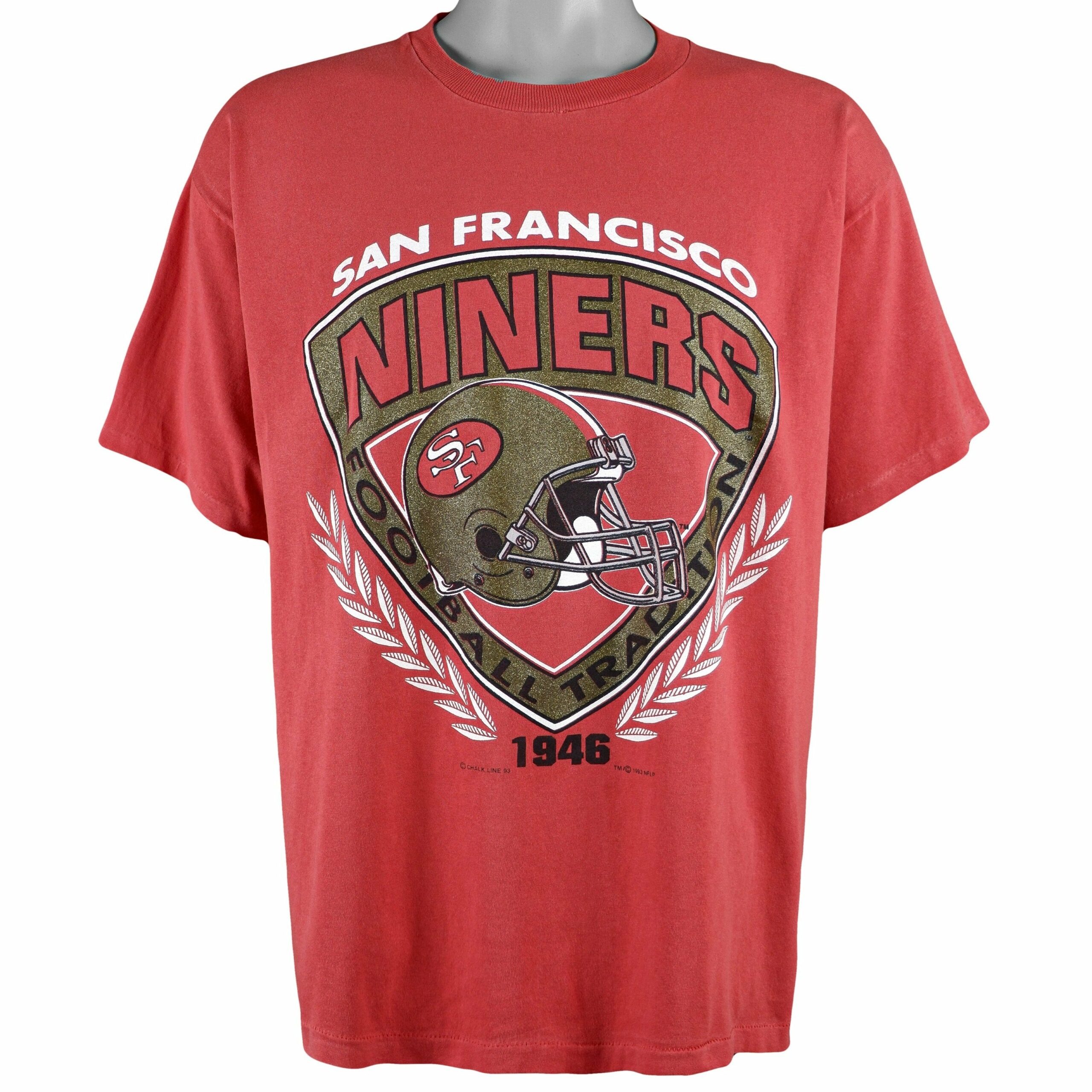 San Francisco 49ers Spell-Out T-Shirt 1993 Vintage Style Hoodie Sweatshirt Reprinted Full Size Gifts for NFL Fans