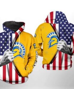 San Jose State Spartans Ncaa Us Flag 3D All Over Print Hoodie, Zip-Up Hoodie