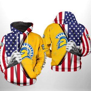 San Jose State Spartans Ncaa Us Flag 3D All Over Print Hoodie, Zip-Up Hoodie