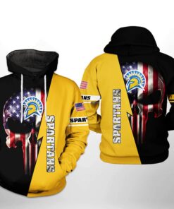 San Jose State Spartans Ncaa Us Flag Skull 3D All Over Print Hoodie, Zip-Up Hoodie