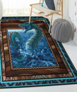 Save The Water Large Area Rugs, Water Dragon Rug, Dragon Area Rug, Dragon Themed Rugs, Gift For Dragon Lovers, Personalized Rug, Carpet For Living Room, Bedding Room Home Decor DG150