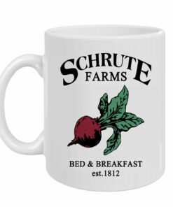 Schrute Farms, Bed And Breakfast Est.1812, Office 11 Ounces Funny White Coffee Mug- The Office - Ceramic Coffee Mug - Tea Mug - Great Gift Idea