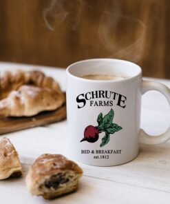 Schrute Farms, Bed And Breakfast Est.1812, Office 11 Ounces Funny White Coffee Mug- The Office - Ceramic Coffee Mug - Tea Mug - Great Gift Idea