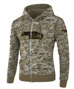 Seattle Seahawks Camo Hoodie 3D Printed Gifts for Fans
