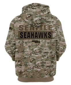 Seattle Seahawks Camo Hoodie 3D Printed Gifts for Fans