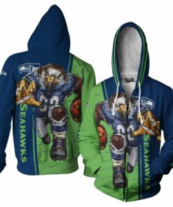 Seattle Seahawks Hoodie Women's Mens Mascot 3D Ultra Cool Gifts for Fans