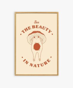 See The Beauty In Nature Retro Frog 70s Aesthetic Poster Motivational Wall Art Canvas