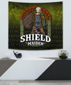 ShieldMaiden Tapestry Viking Style Wall Décor