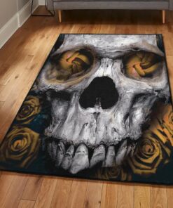 Skeleton Dining Room Rug, Skull Rug, Skull Area Rug, Skull Rug for Living Room Bedroom Home Skull A62