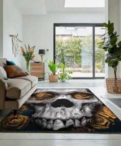 Skeleton Dining Room Rug, Skull Rug, Skull Area Rug, Skull Rug for Living Room Bedroom Home Skull A62