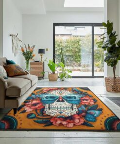 Skeleton Large Area Rugs, Skull Rug, Skull Area Rug, Skull Rug for Living Room Bedroom Home Skull A77