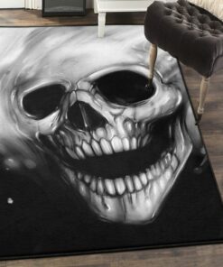 Skeleton Playroom Rug, Death Skull Rug, Skull Area Rug, Skull Rug for Living Room Bedroom Home Skull A63