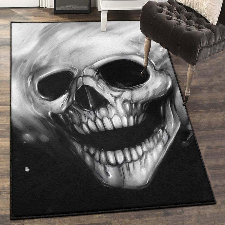 Skeleton Playroom Rug, Death Skull Rug, Skull Area Rug, Skull Rug for Living Room Bedroom Home Skull A63