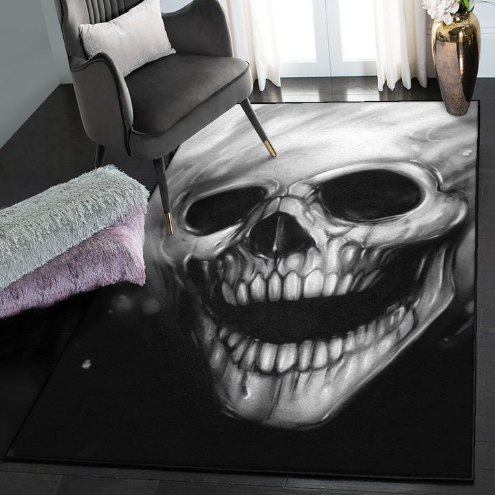 Skeleton Playroom Rug, Death Skull Rug, Skull Area Rug, Skull Rug for Living Room Bedroom Home Skull A63