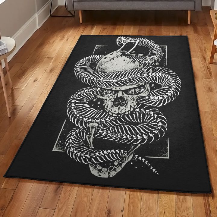 Skeleton Washable Rugs, Skull Rug, Skull Area Rug, Skull Rug for Living Room Bedroom Home Skull A80
