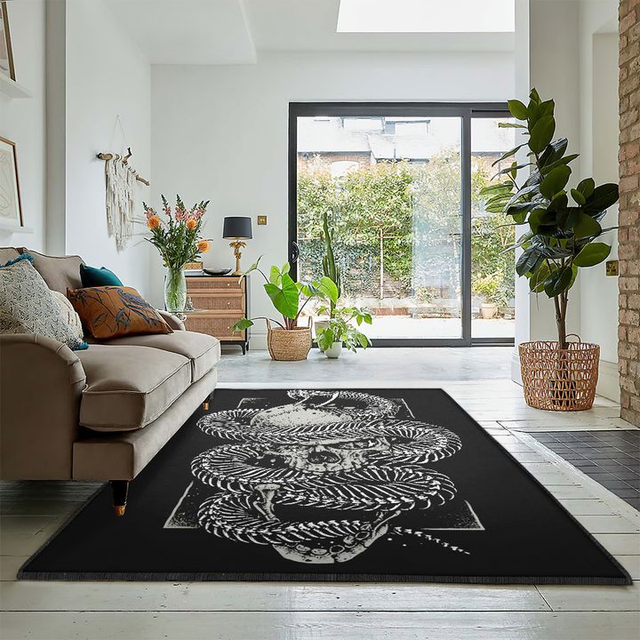 Skeleton Washable Rugs, Skull Rug, Skull Area Rug, Skull Rug for Living Room Bedroom Home Skull A80