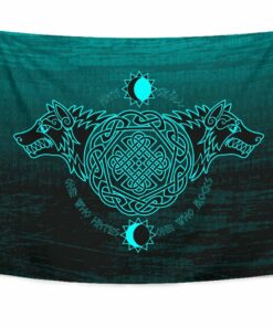 Skoll And Hati Viking Style Tapestry for Wall Décor
