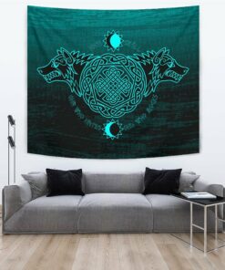 Skoll And Hati Viking Style Tapestry for Wall Décor