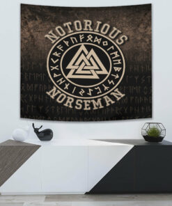 Skoll And HatiViking Style Tapestry for Wall Décor