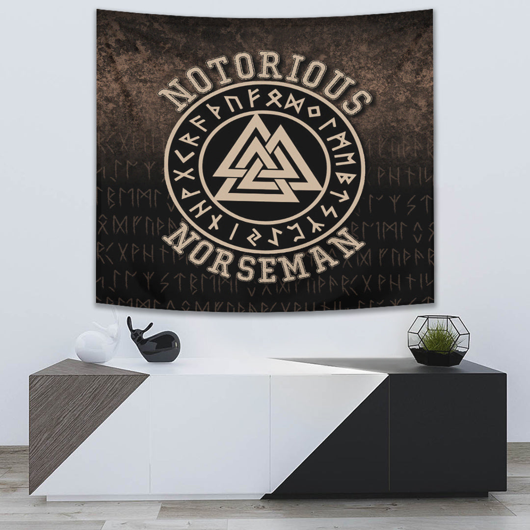 Skoll And HatiViking Style Tapestry for Wall Décor