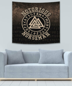 Skoll And HatiViking Style Tapestry for Wall Décor