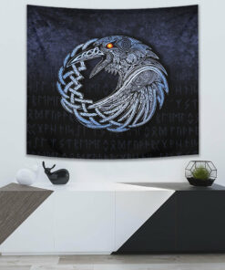 Skoll and Hati Gold Tapestry for Wall Décor