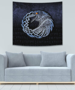 Skoll and Hati Gold Tapestry for Wall Décor