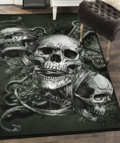 Skull Area Rugs, Skull Rug, Skull Area Rug, Skull Rug for Living Room Bedroom Home Skull A13