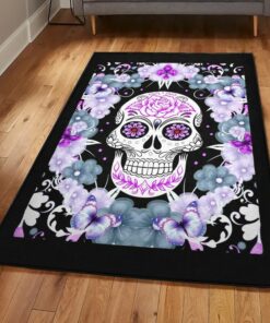 Skull Area Rugs, Sugar Skull Rug, Skull Area Rug, Skull Rug for Living Room Bedroom Home Skull A02