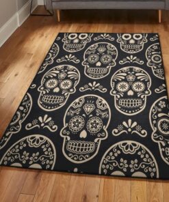 Skull Area Rugs, Sugar Skull Rug, Skull Area Rug, Skull Rug for Living Room Bedroom Home Skull A50