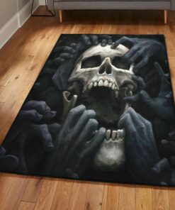 Skull Art Deco Rug, Skull Death Rug, Skull Area Rug, Skull Rug for Living Room Bedroom Home Skull A26