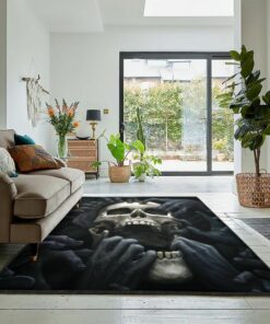 Skull Art Deco Rug, Skull Death Rug, Skull Area Rug, Skull Rug for Living Room Bedroom Home Skull A26