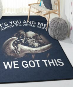 Skull Art Deco Rug, Skull Rug, Skull Area Rug, Skull Rug for Living Room Bedroom Home Skull A32