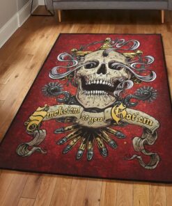 Skull Bedroom Rugs, Hot Skull Rug, Skull Area Rug, Skull Rug for Living Room Bedroom Home Skull A64