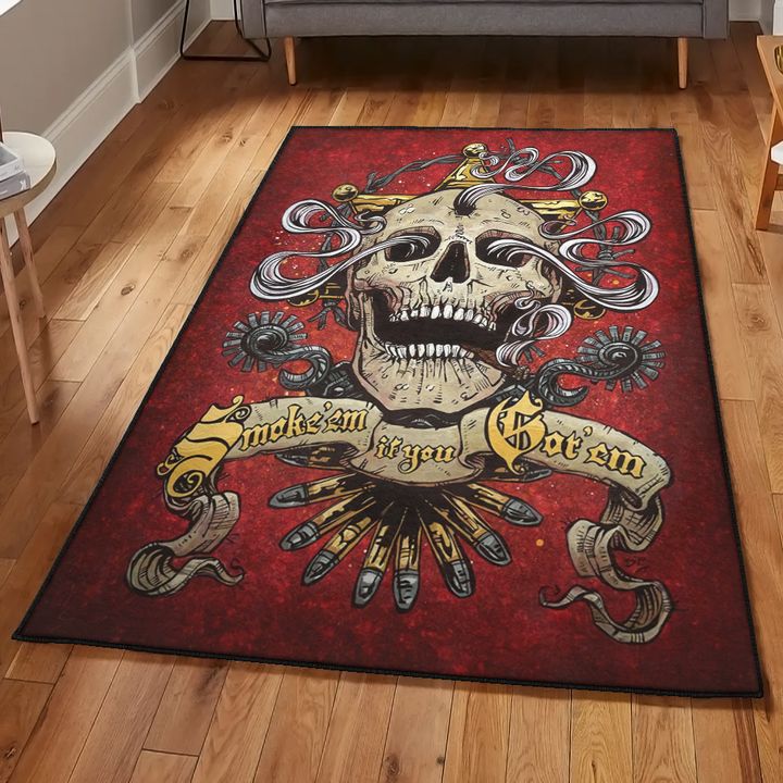 Skull Bedroom Rugs, Hot Skull Rug, Skull Area Rug, Skull Rug for Living Room Bedroom Home Skull A64