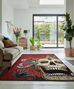 Skull Bedroom Rugs, Hot Skull Rug, Skull Area Rug, Skull Rug for Living Room Bedroom Home Skull A64