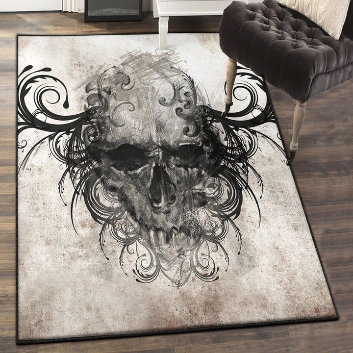 Skull Bedroom Rugs, Skull Rug, Skull Area Rug, Skull Rug for Living Room Bedroom Home Skull A12