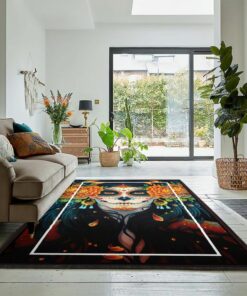 Skull Carpets For Living Room, Skull Rug, Skull Area Rug, Skull Rug for Living Room Bedroom Home Skull A58
