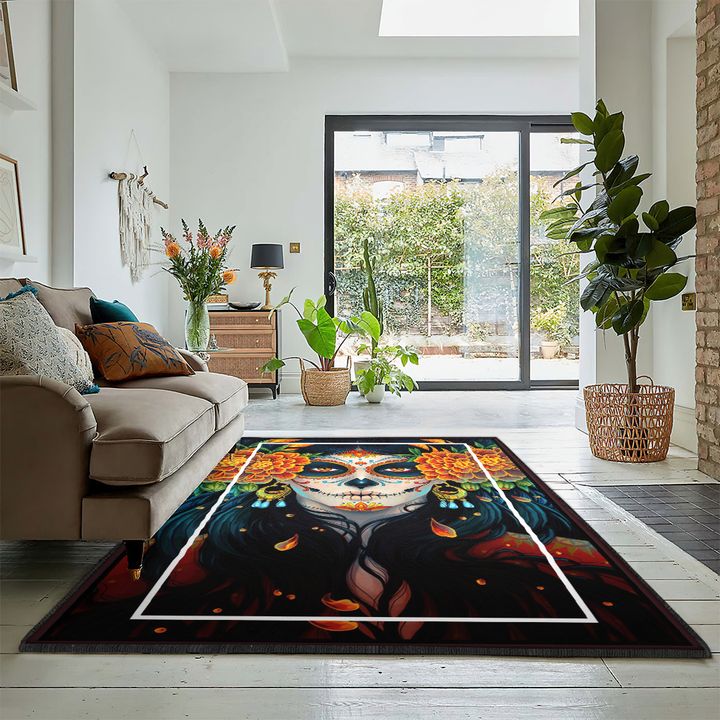 Skull Carpets For Living Room, Skull Rug, Skull Area Rug, Skull Rug for Living Room Bedroom Home Skull A58