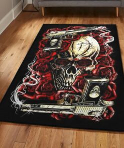 Skull Indoor Outdoor Rugs, Skull Rug, Skull Area Rug, Skull Rug for Living Room Bedroom Home Skull A10