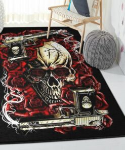 Skull Indoor Outdoor Rugs, Skull Rug, Skull Area Rug, Skull Rug for Living Room Bedroom Home Skull A10