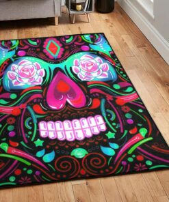 Skull Indoor Outdoor Rugs, Skull Rug, Skull Area Rug, Skull Rug for Living Room Bedroom Home Skull A41