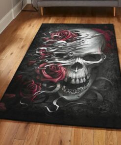Skull Indoor Outdoor Rugs, Skull Rug, Skull Area Rug, Skull Rug for Living Room Bedroom Home Skull A68