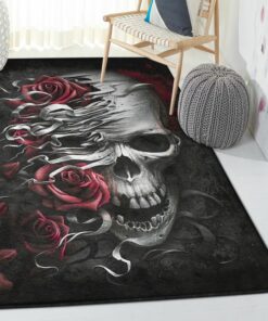 Skull Indoor Outdoor Rugs, Skull Rug, Skull Area Rug, Skull Rug for Living Room Bedroom Home Skull A68